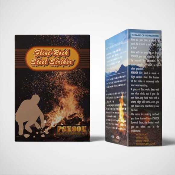 Pskook Fire Starter Flint Rock and Steel Striker Kit - Picture 5 of 5